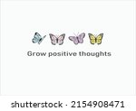 Grow Positive Thoughts Vector...