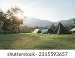 Tevel and camping in camp ground Thailand 