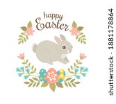 happy easter card. vector... | Shutterstock .eps vector #1881178864