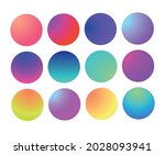 rounded holographic gradient... | Shutterstock .eps vector #2028093941