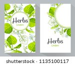 herbs linden vertical banners ... | Shutterstock .eps vector #1135100117