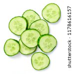 Fresh Cucumber Slices  Isolated ...