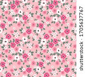 elegant floral pattern in small ... | Shutterstock .eps vector #1705637767
