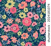 seamless vector floral pattern. ... | Shutterstock .eps vector #2024181074