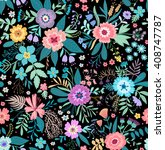 amazing floral pattern with... | Shutterstock .eps vector #408747787