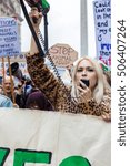 Small photo of London, 29 October 2016. The Animals Rights March in organized by London Vegan Action to rise awareness about cruelty and bad influence on the environment of meat production.