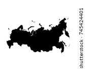 vector map russia. isolated... | Shutterstock .eps vector #745424401