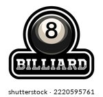 Billiard Logo. Black Ball Color ...