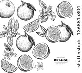 Vector Frame With Oranges And...