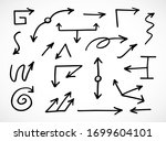 vector set of hand drawn arrows | Shutterstock .eps vector #1699604101