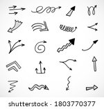 vector set of hand drawn arrows | Shutterstock .eps vector #1803770377