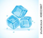 Ice Cubes  Vector Illustration