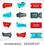 vector stickers  price tag ... | Shutterstock .eps vector #453539137