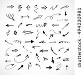 hand drawn arrows  vector set | Shutterstock .eps vector #494230981