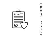 penalty document icon in simple ... | Shutterstock .eps vector #1369802384