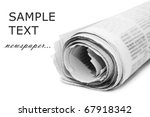 roll of newspapers  isolated on ... | Shutterstock . vector #67918342