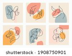 continuous line art zodiac... | Shutterstock .eps vector #1908750901