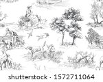 pattern with scenes of... | Shutterstock .eps vector #1572711064
