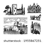 Set Of Ink Sketches Isolated On ...