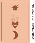 hand drawn witchcraft items and ... | Shutterstock .eps vector #2157904437
