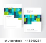 minimalistic white cover... | Shutterstock .eps vector #445640284