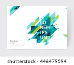 white modern business brochure  ... | Shutterstock .eps vector #446479594