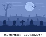 Cemetery Or Graveyard Dark...