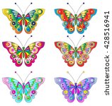 butterflies. cute butterflies... | Shutterstock .eps vector #428516941