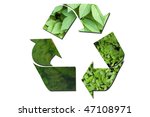 a recycle sign made up of three ... | Shutterstock . vector #47108971