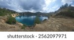 Blue lake of Memi abandoned copper deposit