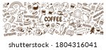 cute doodle cartoon coffee shop ... | Shutterstock .eps vector #1804316041