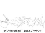 cooking horizontal pattern.... | Shutterstock .eps vector #1066279904