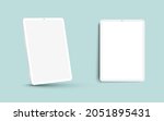 white 3d realistic tablet pc... | Shutterstock .eps vector #2051895431