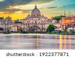 Small photo of St.Peter's basilica and Ponte Vittorio Emanuele II bridge in Vatican, Rome.Italy