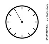 Timer time alarm clock vector...