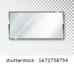 mirror rectangle isolated.... | Shutterstock .eps vector #1672758754
