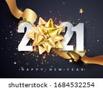 2021 happy new year greeting... | Shutterstock .eps vector #1684532254