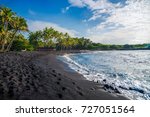 Punaluu black sand beach, Big Island, Hawaii