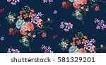 seamless floral pattern in... | Shutterstock .eps vector #581329201