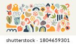 set of trendy doodle and... | Shutterstock .eps vector #1804659301