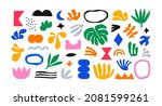 colorful organic shape doodle... | Shutterstock .eps vector #2081599261