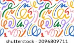 fun colorful line doodle... | Shutterstock .eps vector #2096809711
