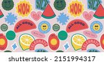 vintage fruit sticker label... | Shutterstock .eps vector #2151994317