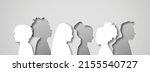 diverse children group... | Shutterstock .eps vector #2155540727