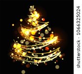 abstract christmas tree with... | Shutterstock . vector #1066325024