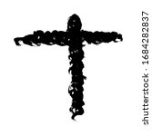 the letter t. grunge ink... | Shutterstock .eps vector #1684282837