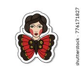 girl butterfly illustration... | Shutterstock .eps vector #776171827