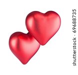two red hearts on white | Shutterstock . vector #69688735