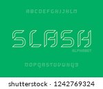 slash stroke alphabet. vector... | Shutterstock .eps vector #1242769324
