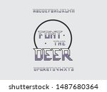 deer font. vector alphabet... | Shutterstock .eps vector #1487680364